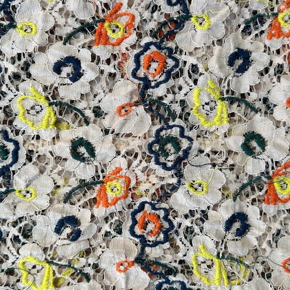 Zara Crocheted Multicolor Floral Crop Top Small - Picture 4 of 7